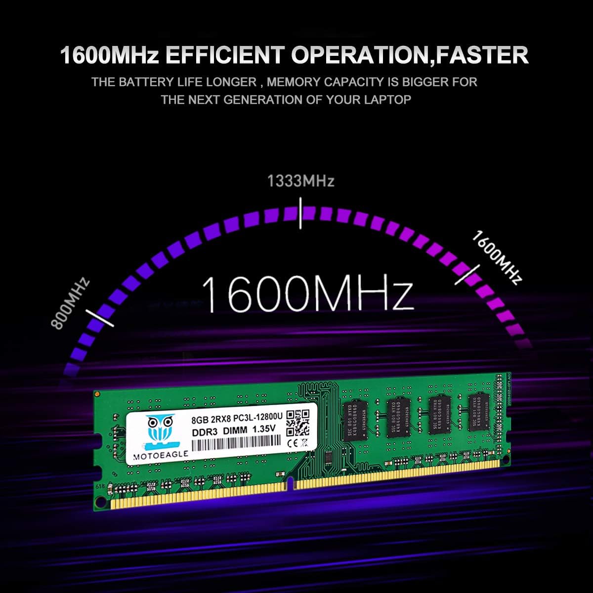 16GB Kit (2x8GB) DDR3L-1600 UDIMM Non ECC Unbuffered Desktop Memory X6800