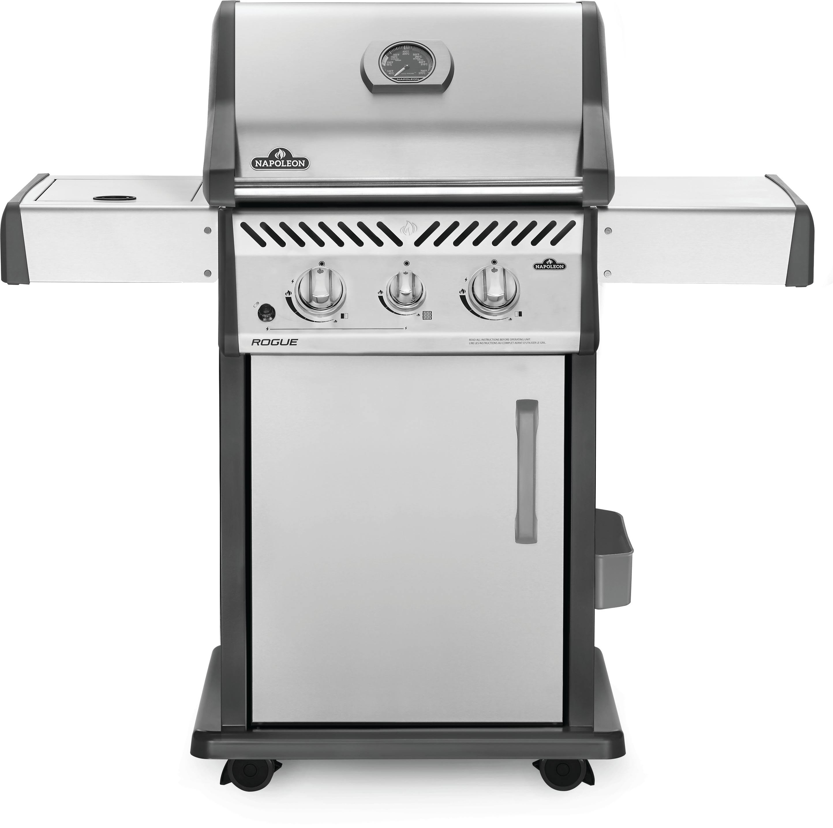 Stainless Steel Propane Gas Grill with Infrared Side Burner V150581