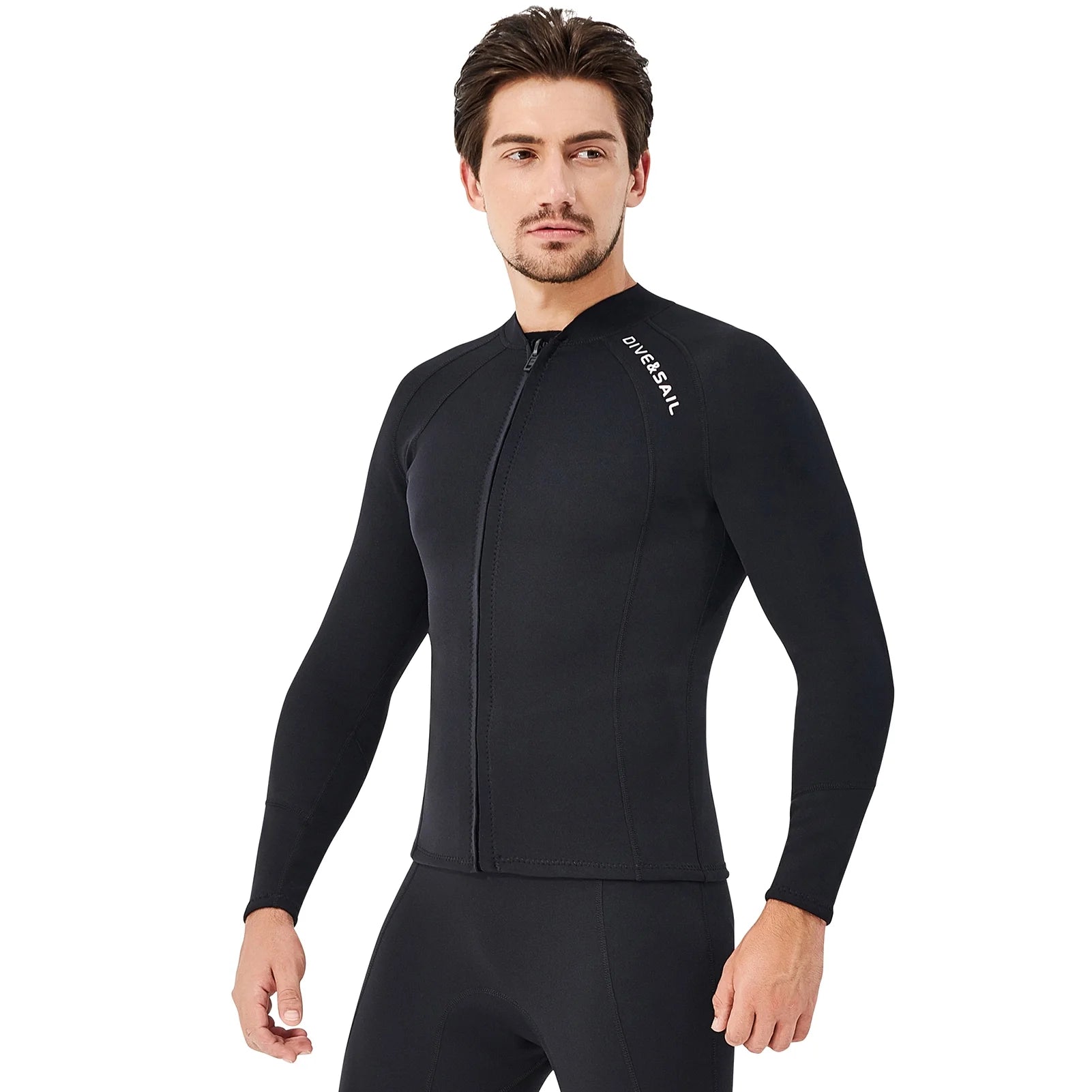2mm Neoprene Front Zipper Wetsuits Jacket Long Sleeves L117788