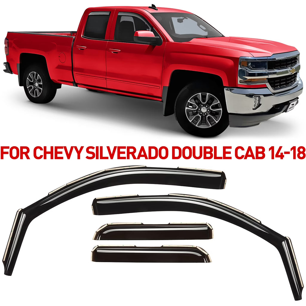 4 Pieces In-Channel Rain Guards for Trucks T8304