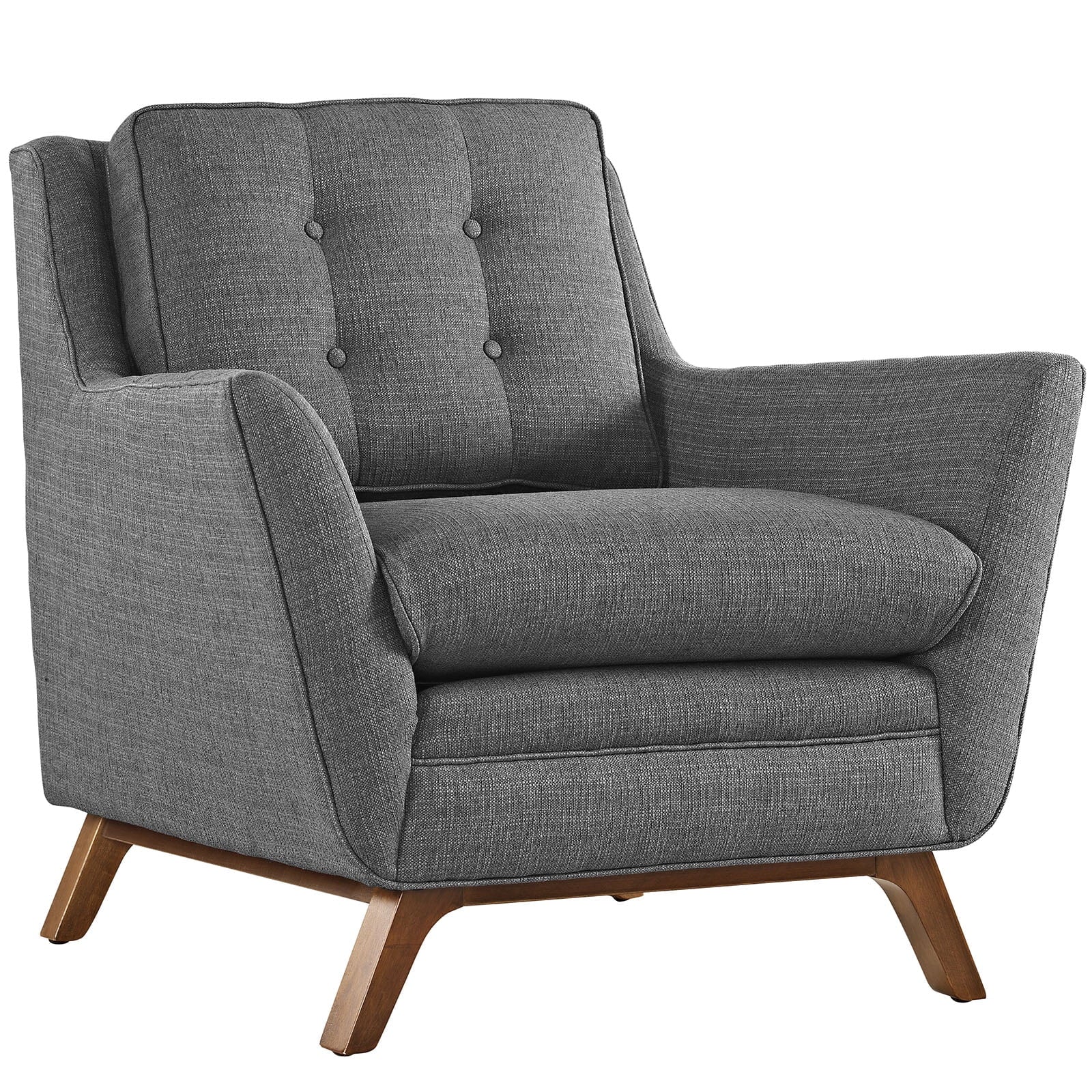 2 Piece Upholstered Fabric Living Room Set in Gray K442724