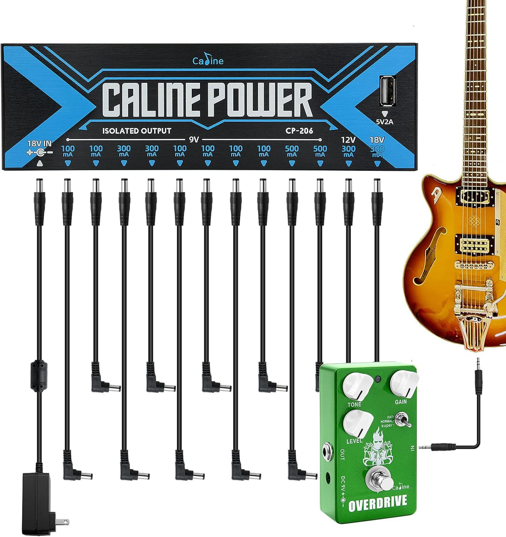 12 Isolated DC Output Guitar Pedal Power Supply with USB Port T393937