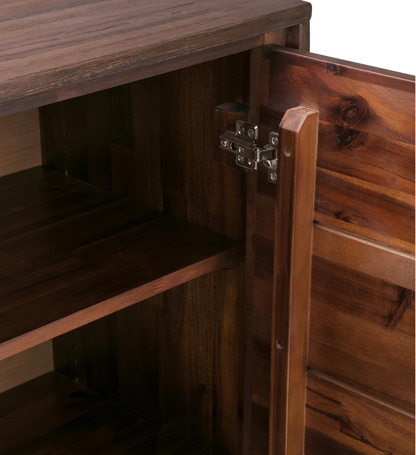Solid Wood Storage Cabinet with 2 Doors and 4 Adjustable Shelves E9761