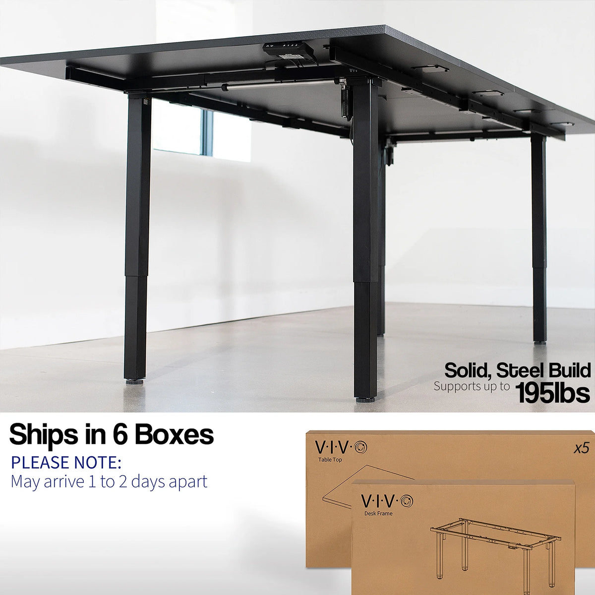 Black Square Corner Desk E746197