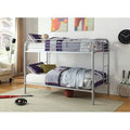 Twin Bunk Bed, Silver P4898