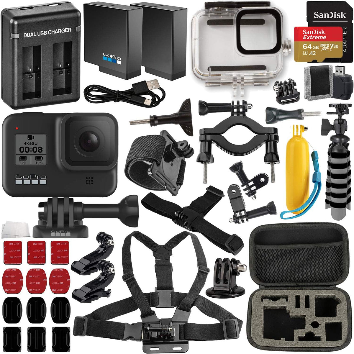 Action Camera with Underwater Housing and Floating Hand Grip P5615