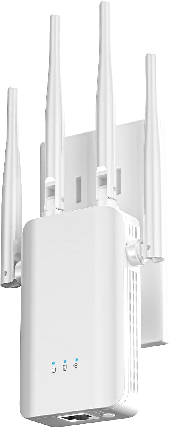 WiFi Range Extender Signal Booster up to 5000 sq.ft, Wireless Internet Amplifier with 4 Antennas, Pack of 2 J7088