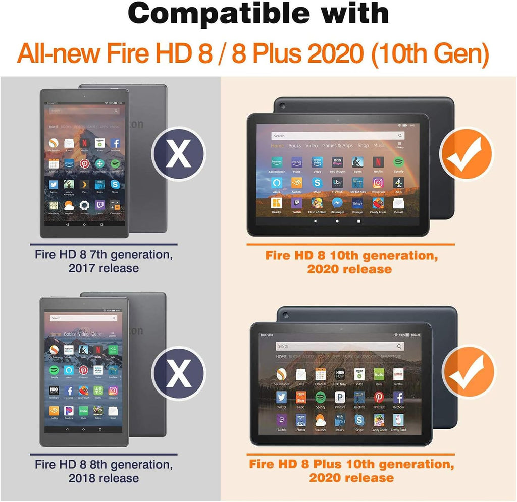 Detachable Wireless Bluetooth Keyboard Case for Fire HD 8 X437
