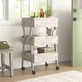 White Wash Bar Cart S8855