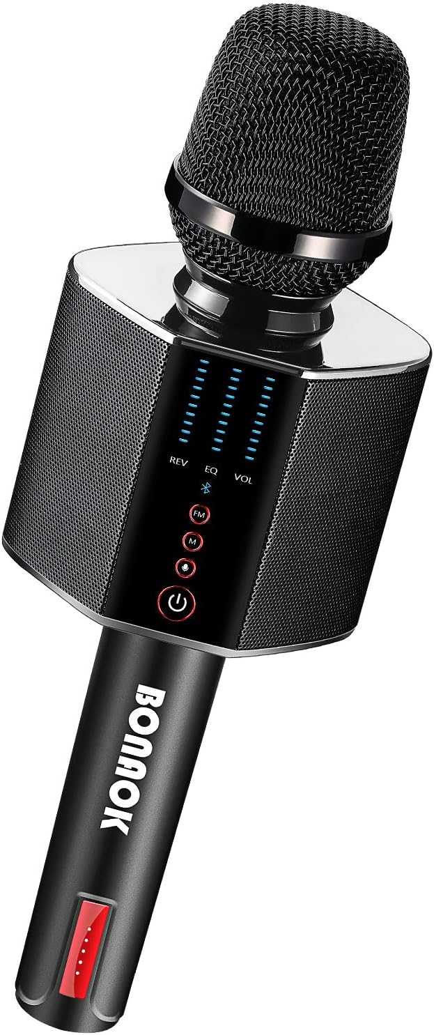 Black Wireless Bluetooth Karaoke Microphone R184776