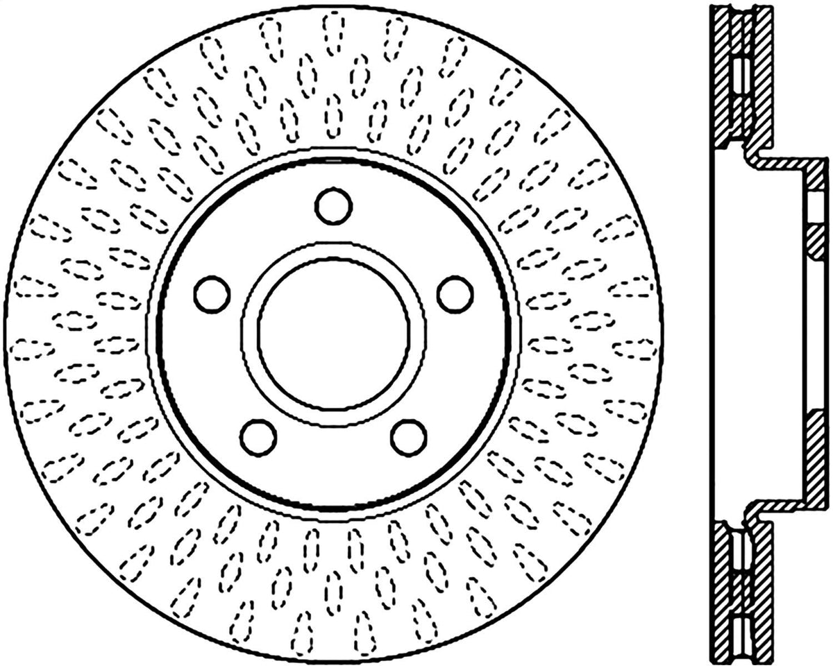 Slotted & Drilled Sport Brake Rotor U26173