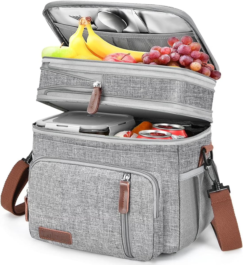 Gray Leakproof Insulated Lunch Cooler Bag T19170