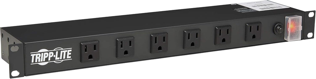 12 Right Angle Outlets Rackmount PDU Power Strip, 15A, 15ft Cord, Black, Pack of 2 F246