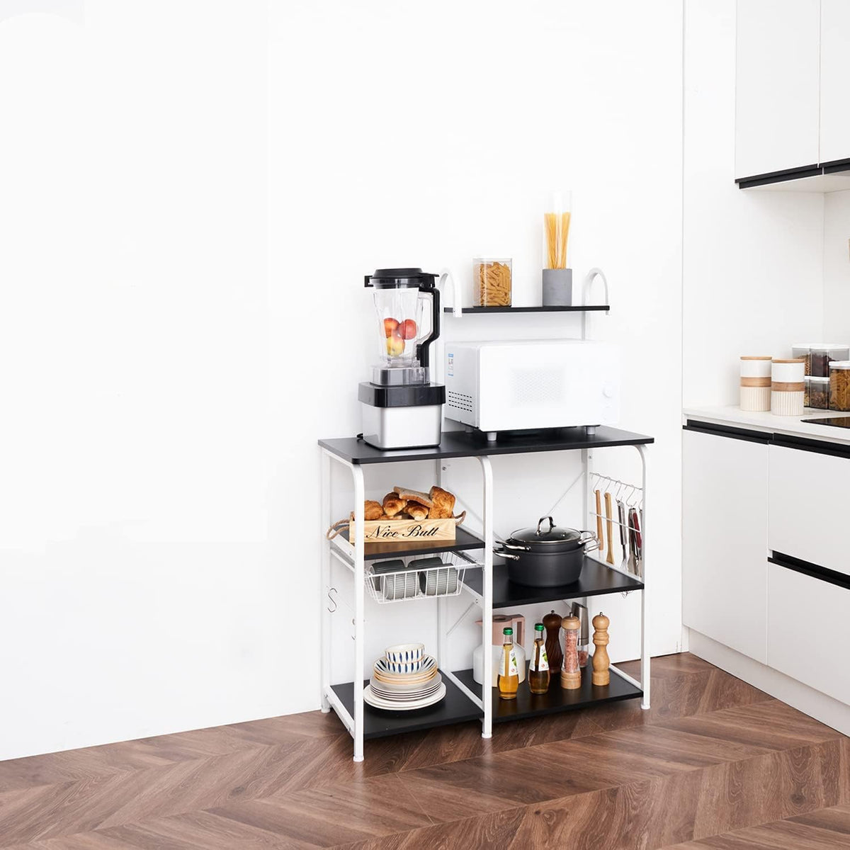Black Kitchen Bread Rack with 3 Tiers + 4 Tiers F48913