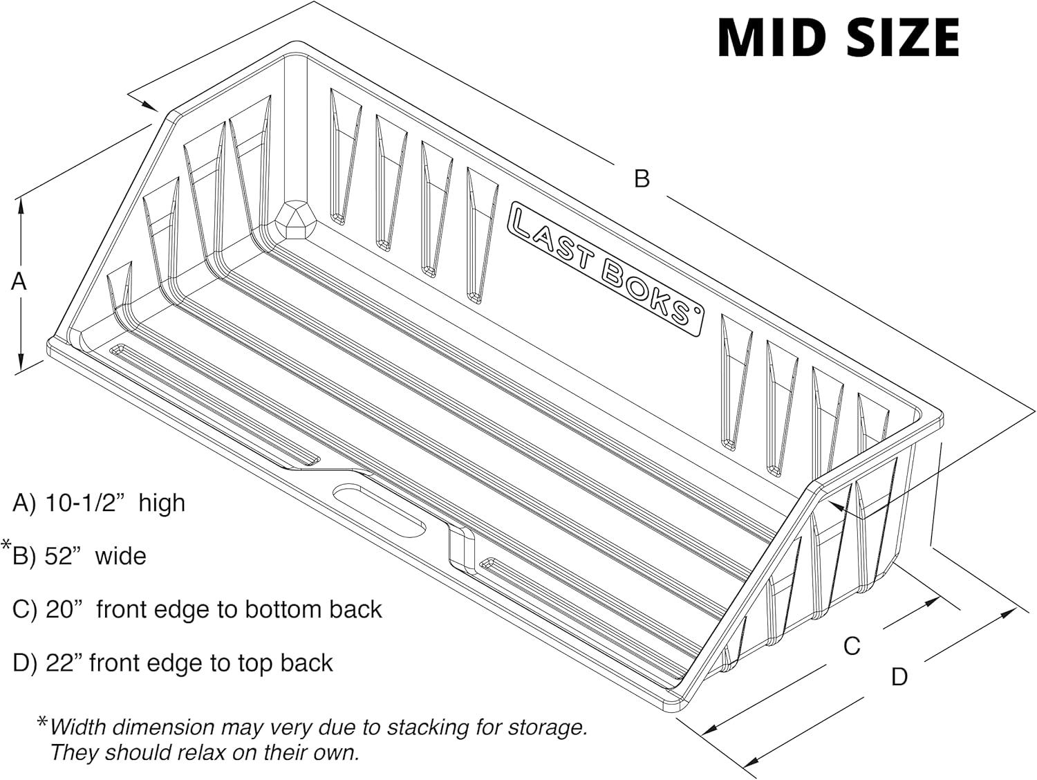 Mid Size Truck Bed Cargo Box Organizer V429531