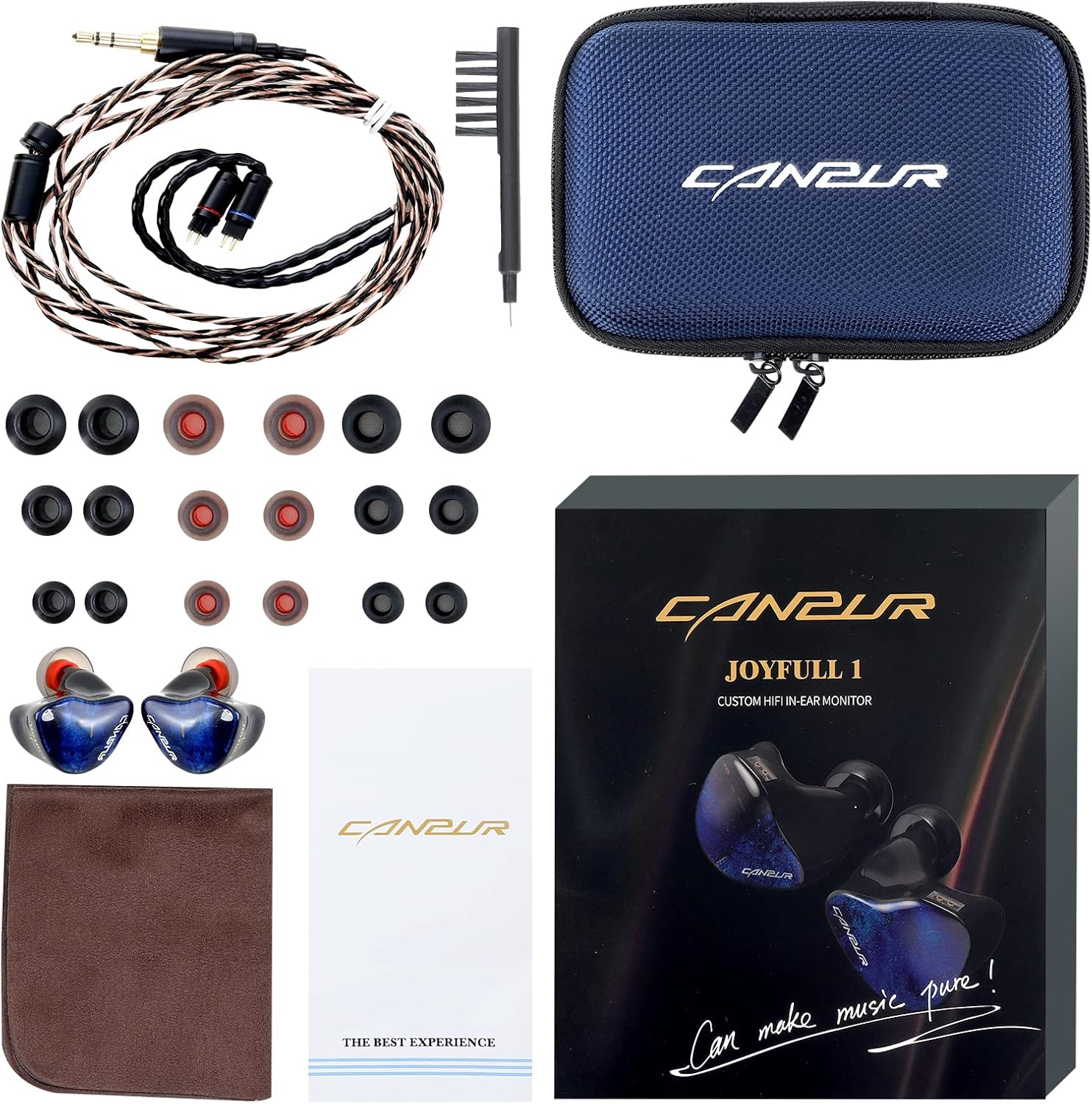 Blue Pack of 2 Wired In Ear Monitor Earphones B122658