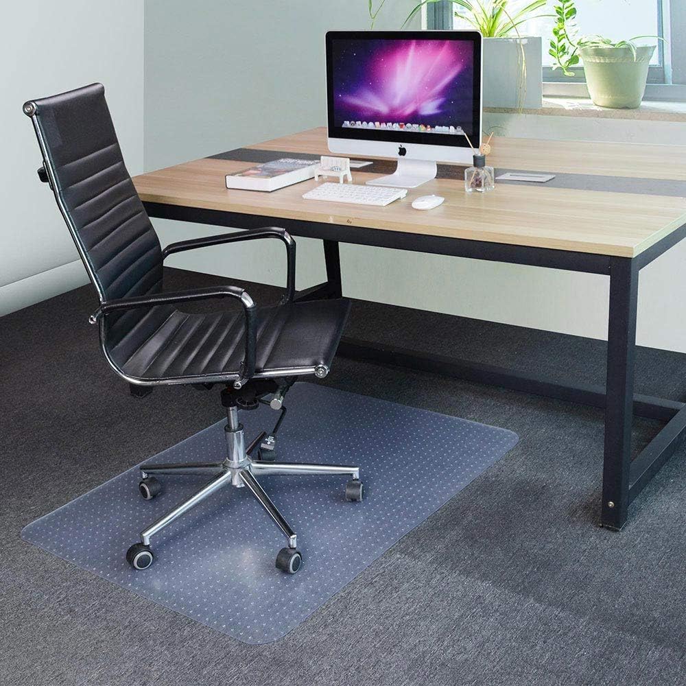PVC Floor Protector Desk Chair Mat for Carpets 48x36 B454686