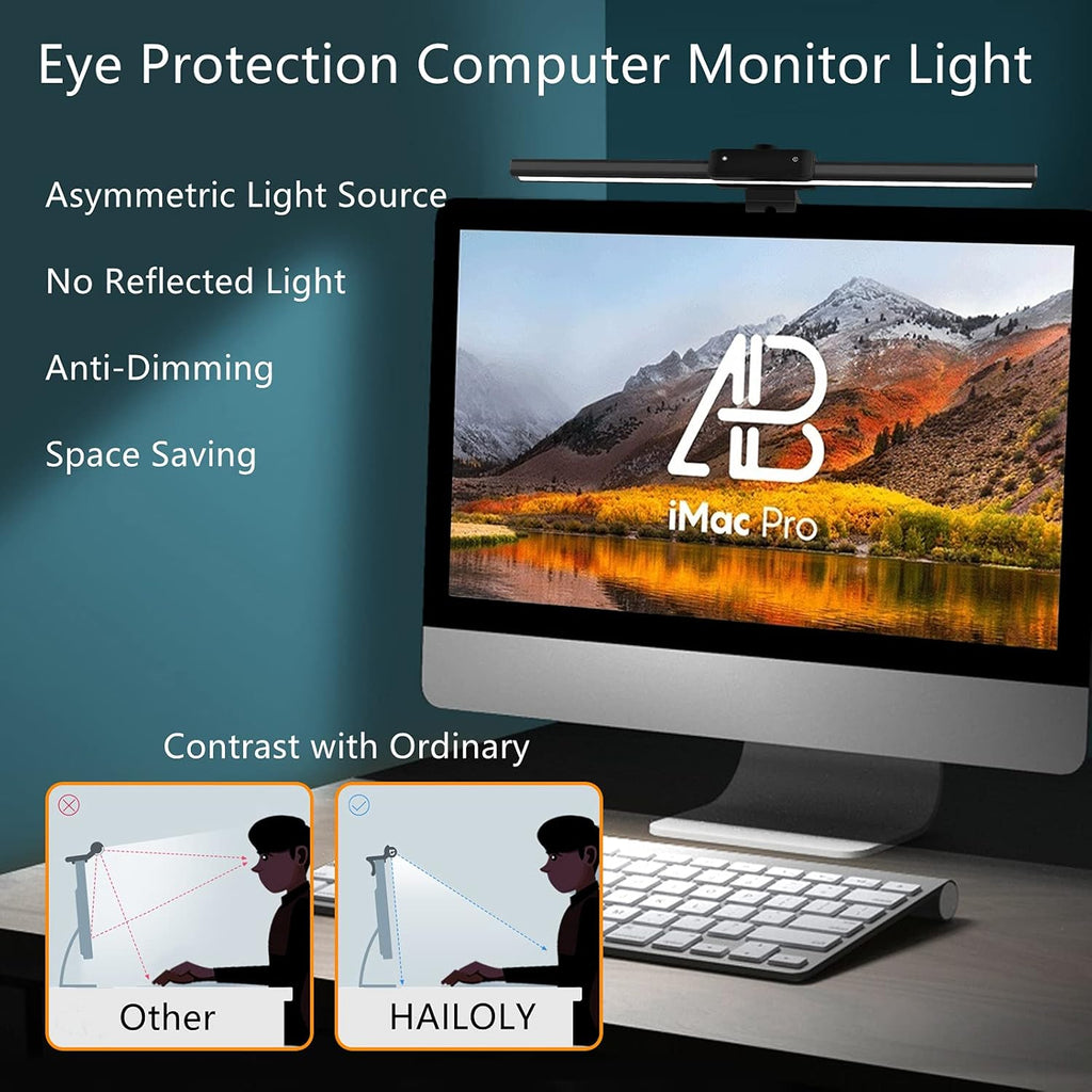 Black LED Monitor Light Bar with Touch Control D942