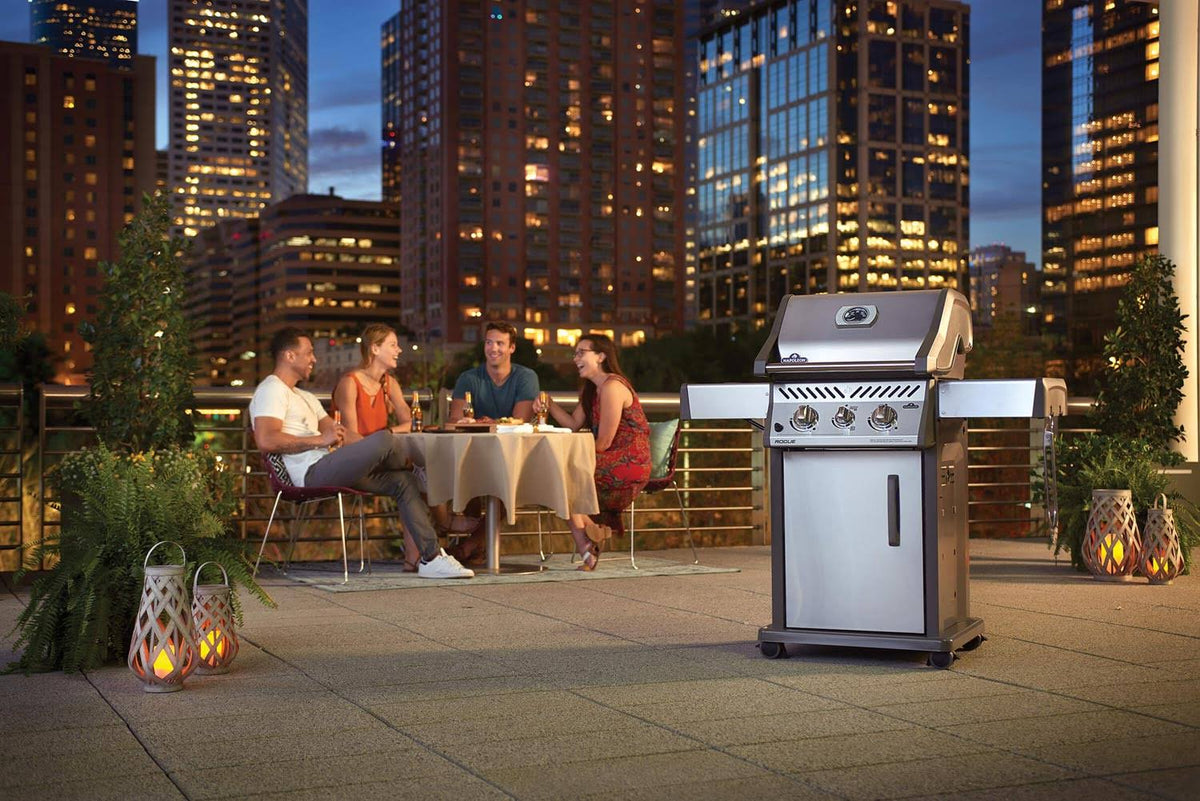 Stainless Steel Propane Gas Grill with Infrared Side Burner V150581