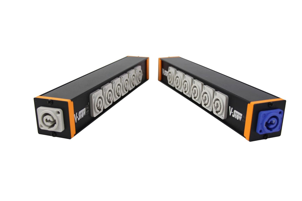 6 Port Powercon Power Distribution Output Box, Black, Pack of 2 A422