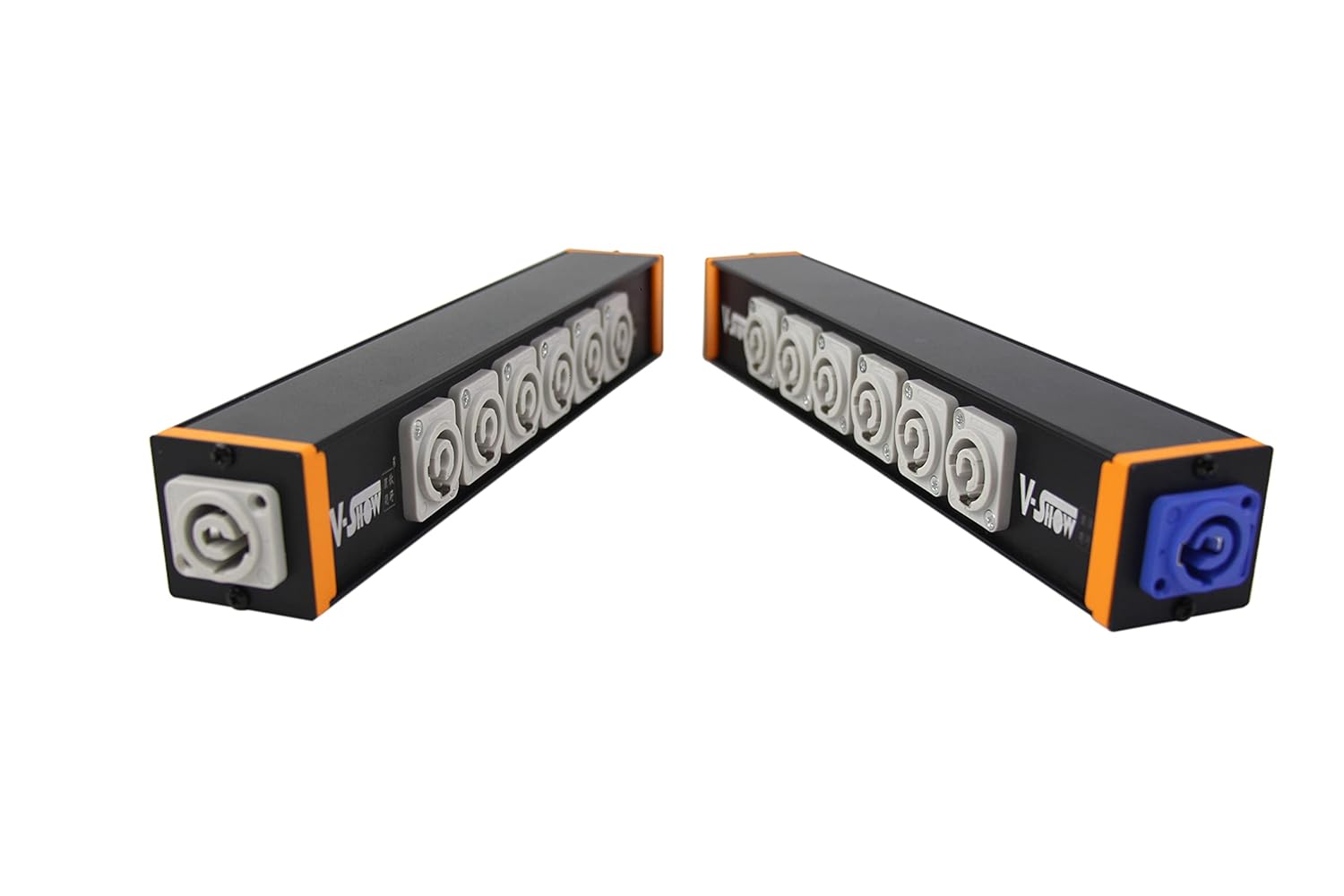 6 Port Powercon Power Distribution Output Box, Black, Pack of 2 A422