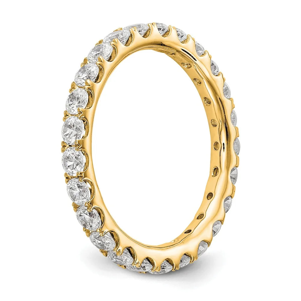 14K Yellow Gold Diamond Eternity Ring, Lab Grown Round, Size 5 W81256