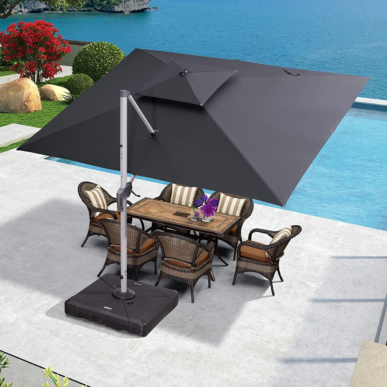 Grey Cantilever Patio Umbrella W945