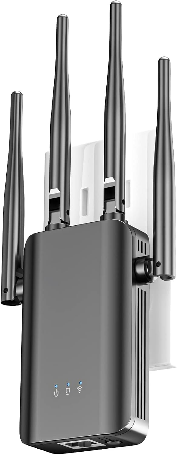 WiFi Range Extender Signal Booster up to 5000 sq.ft, Wireless Internet Amplifier with 4 Antennas, Pack of 2 J7088