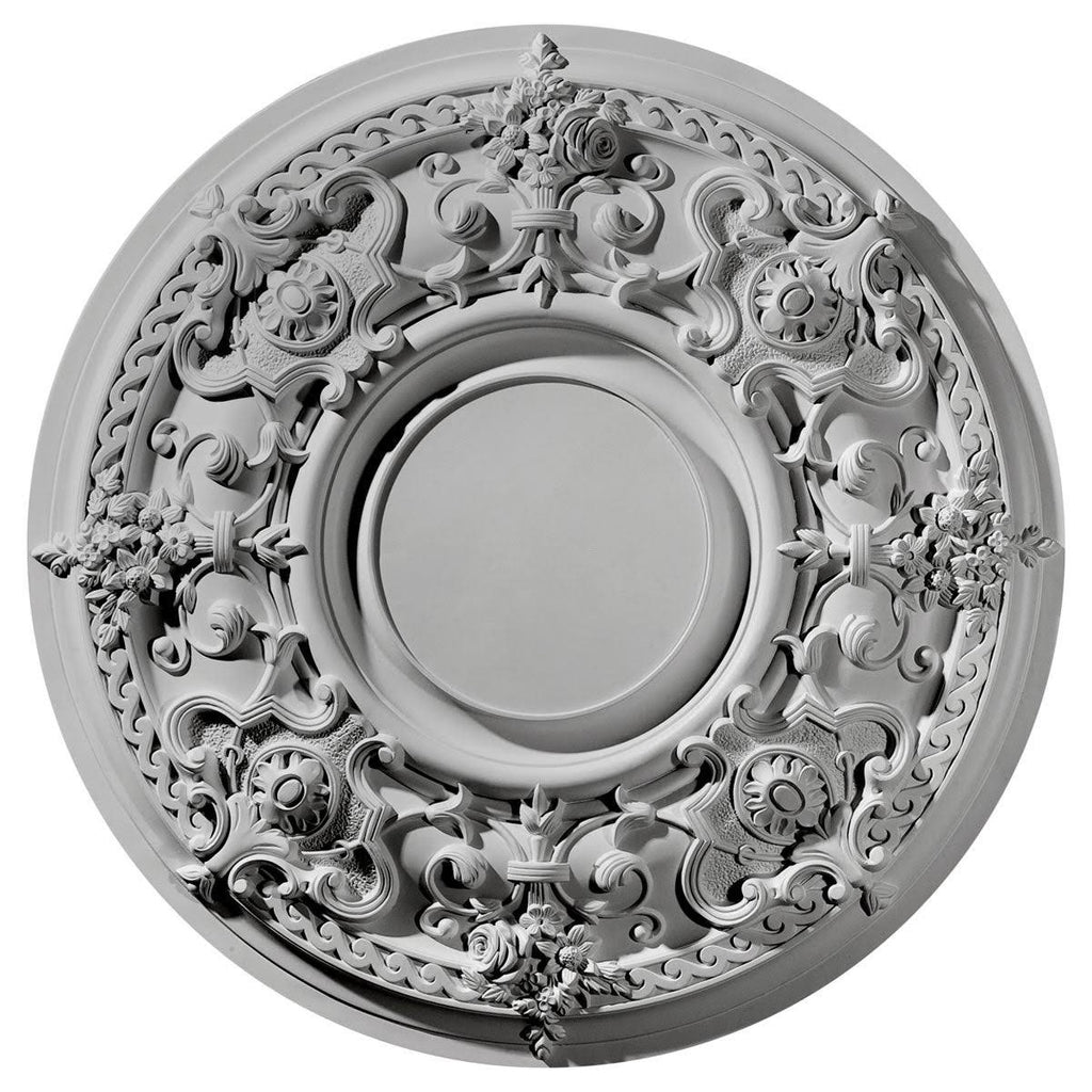 32 3/4x22OD x 2 1/2x22P Hand-Painted Ceiling Medallion F614324