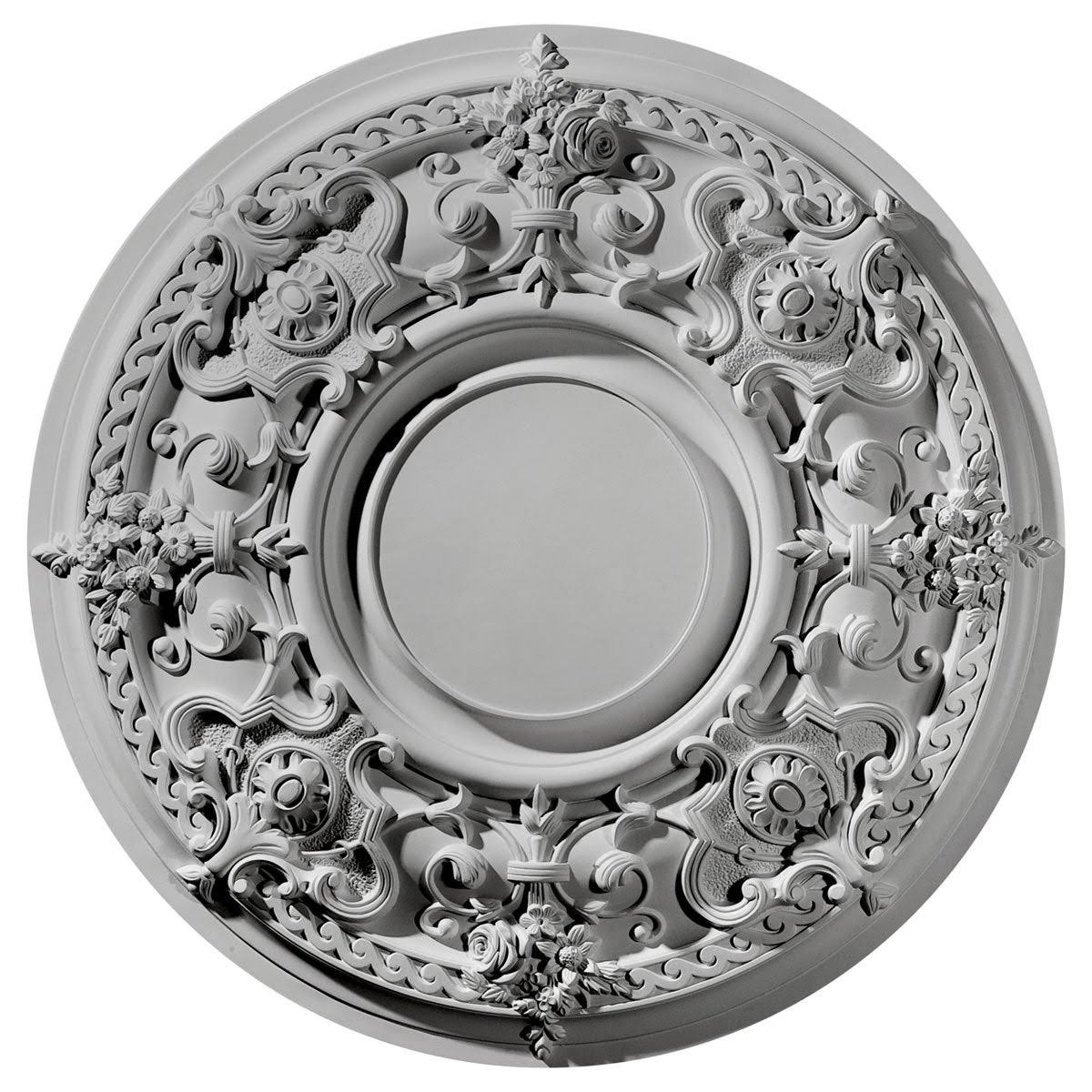 32 3/4x22OD x 2 1/2x22P Hand-Painted Ceiling Medallion F614324