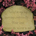 Weathered Bronze Cat Memorial Stone F519