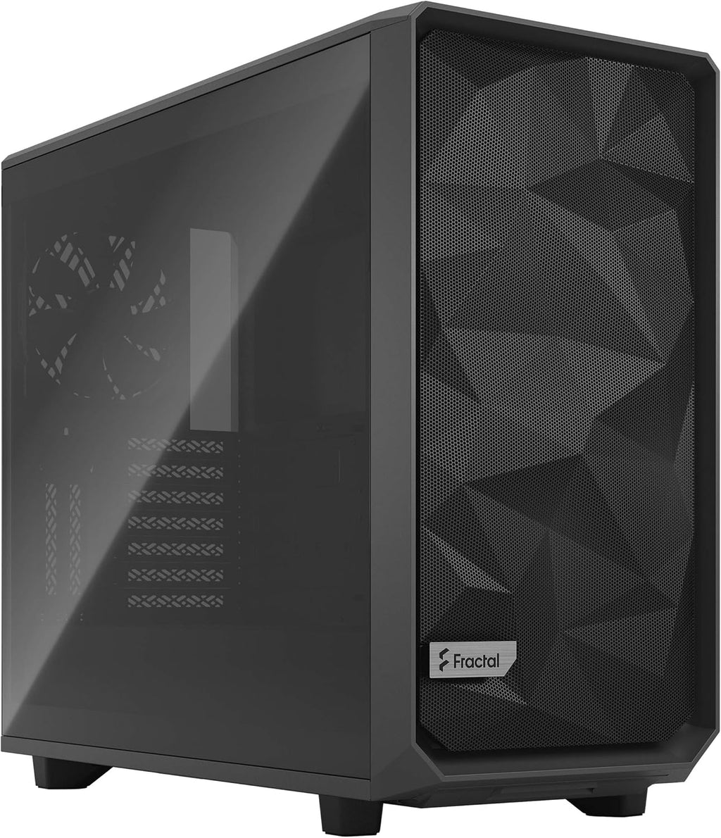 Black ATX Mid Tower Computer Case with Tempered Glass Window P822