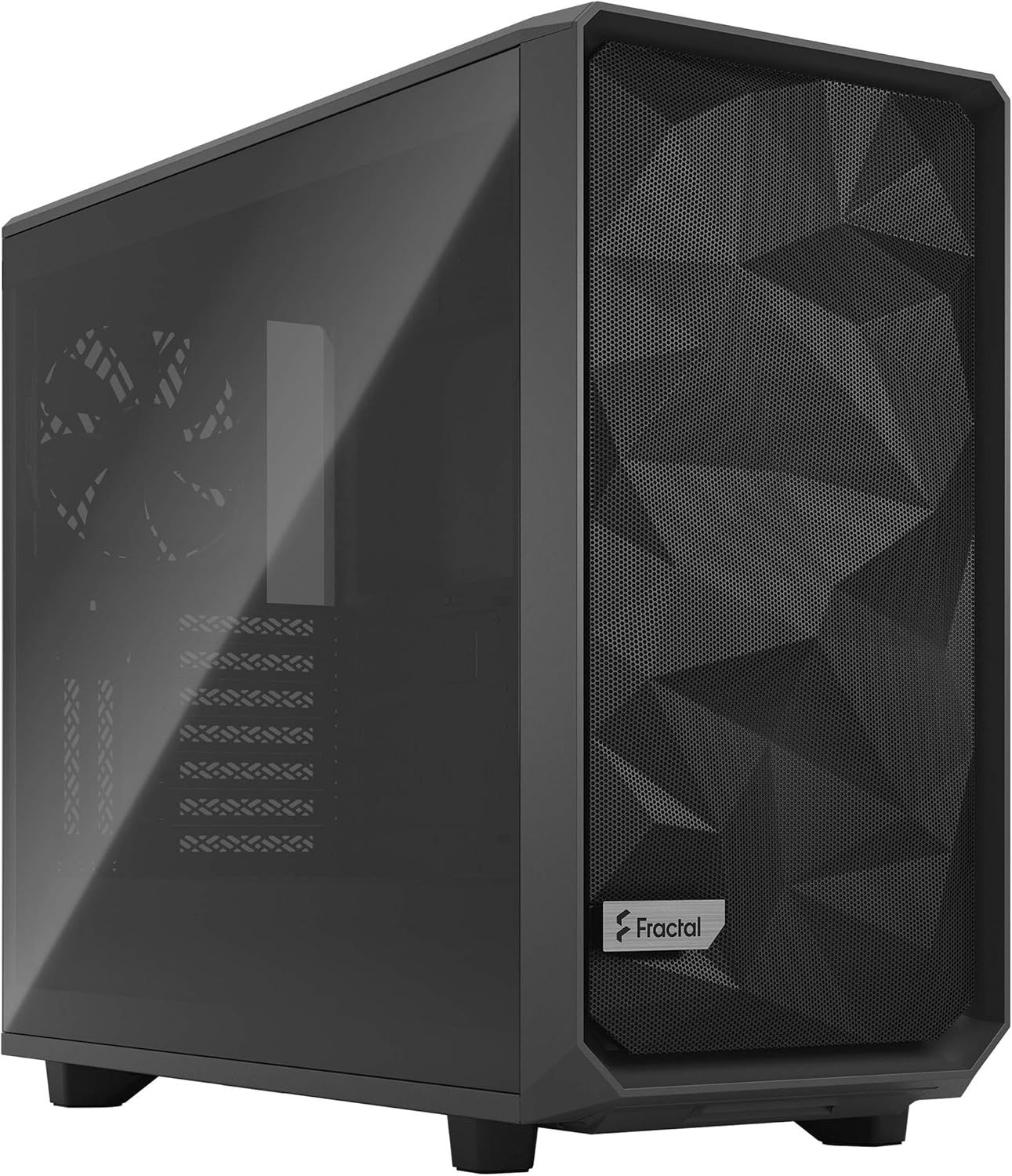 Black ATX Mid Tower Computer Case with Tempered Glass Window P822