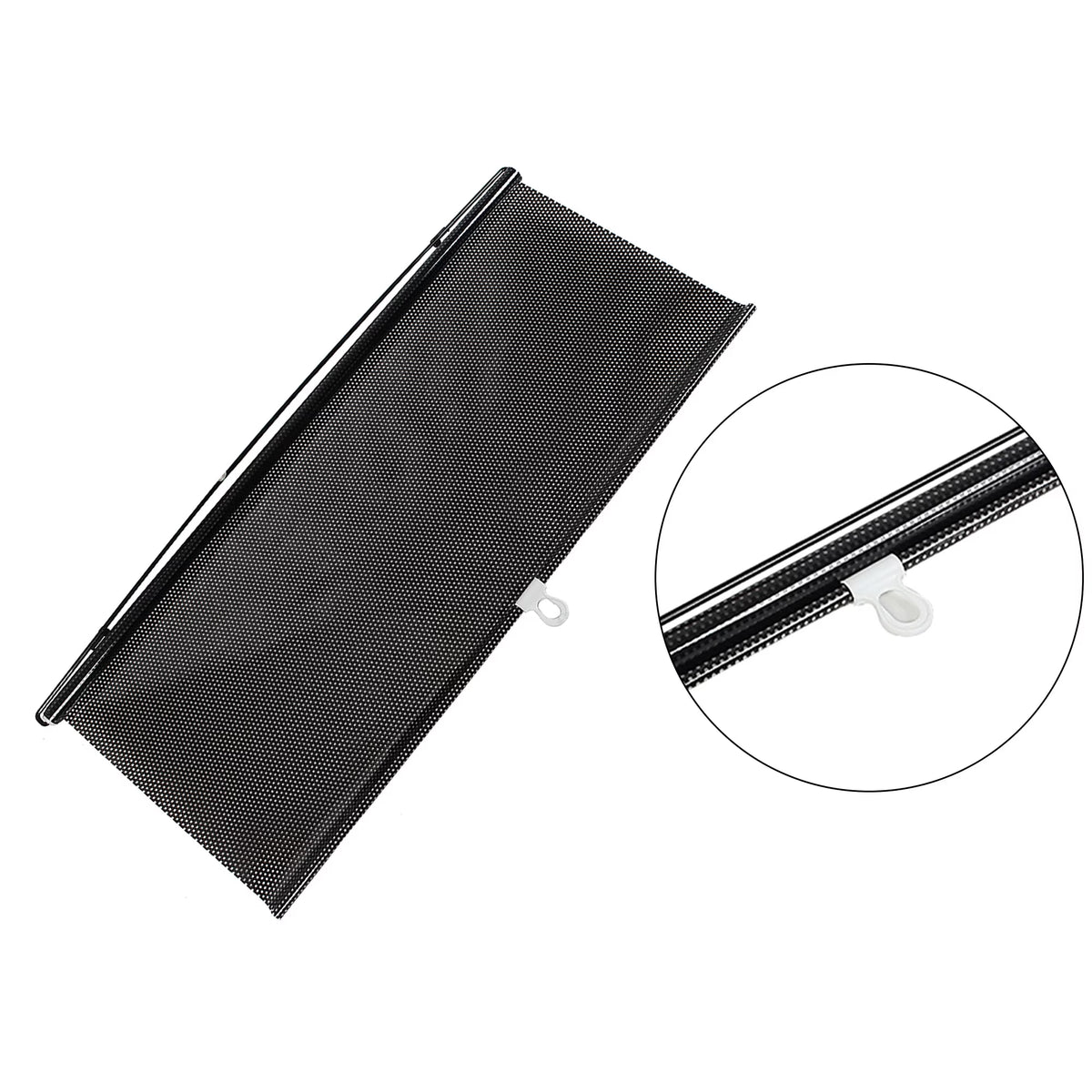 Black PVC Car Sunshade 48.43"x22.05" 1Pc E976013