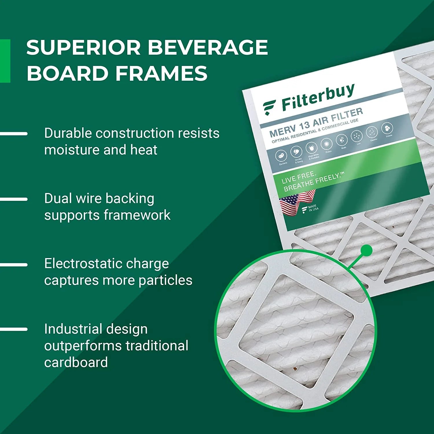 17x20x4 MERV 13 Pleated HVAC Air Filters (2-Pack) Z298