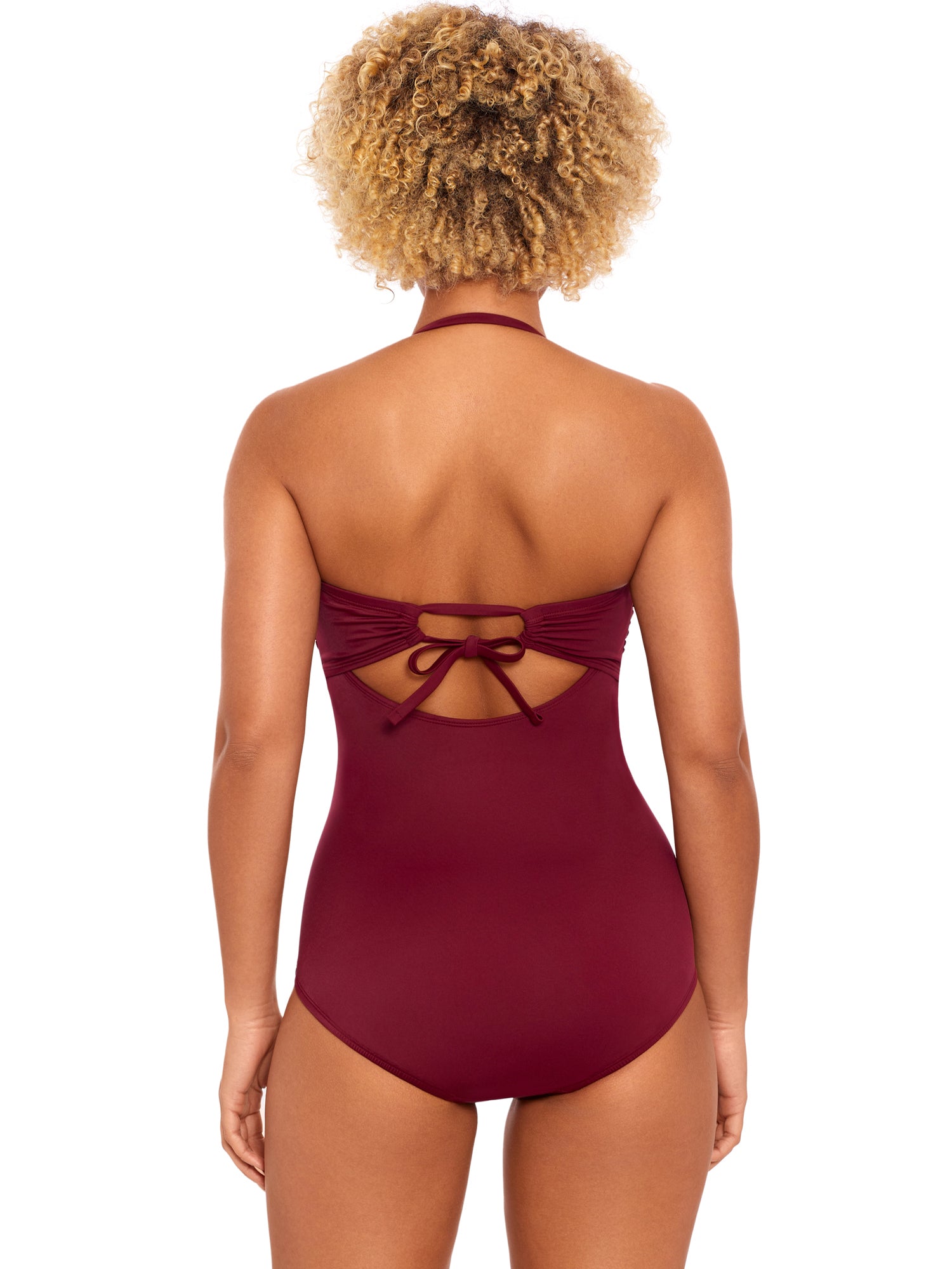 Bandeau Twist Front One Piece Swimsuit F24215