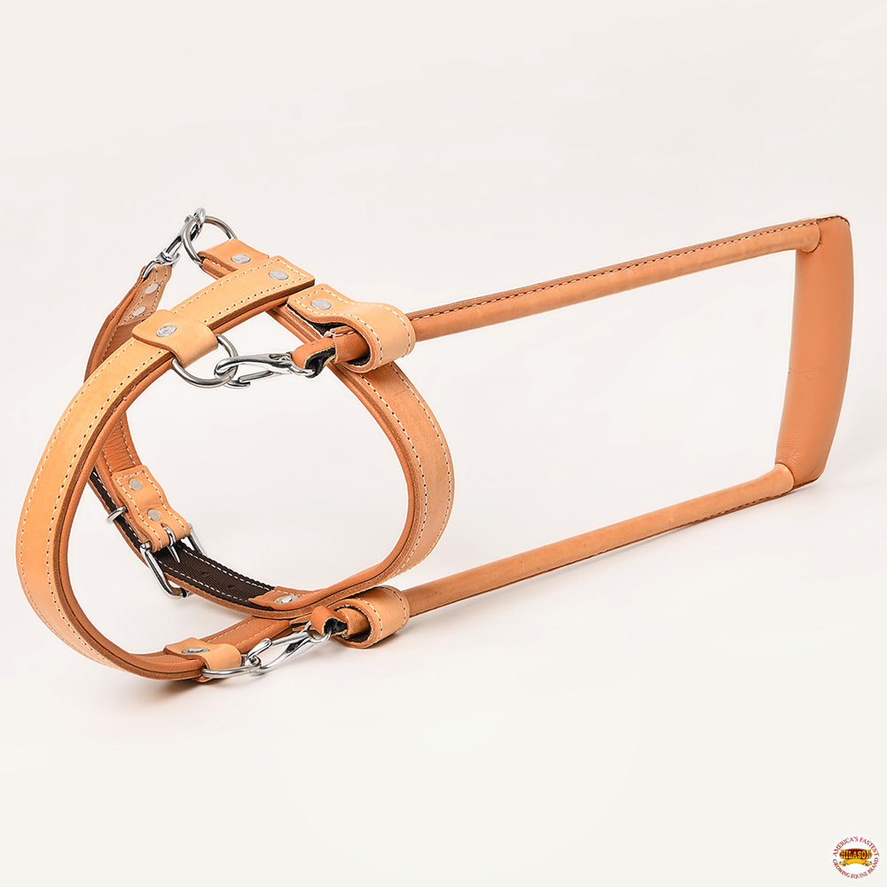 Tan Padded Genuine Leather Guide Dog Harness L92809