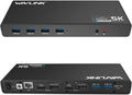 USB 3.0 Universal Docking Station, 14-in-1 Aluminum Dual 4K Adapter with 2 HDMI & DisplayPort, Ethernet, 6 USB 3.0, Audio, DC Jack Q200