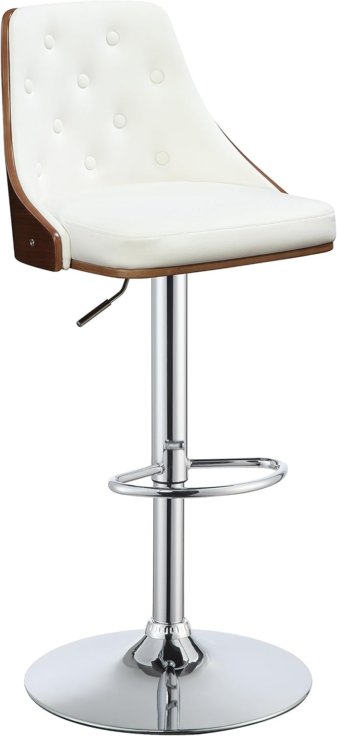 Linen Walnut Adjustable Swivel Stool U118