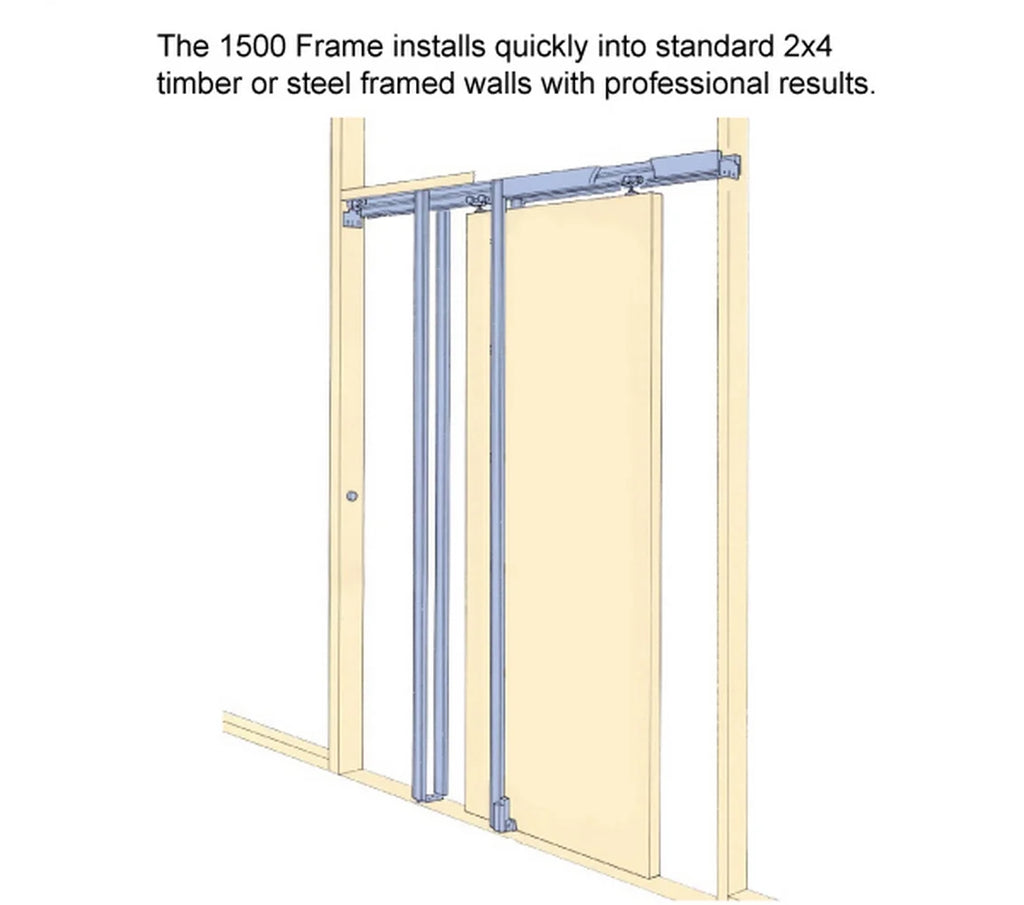Sliding French Pocket Door 30 x 84 inches Solid Wood with Frosted Glass G202