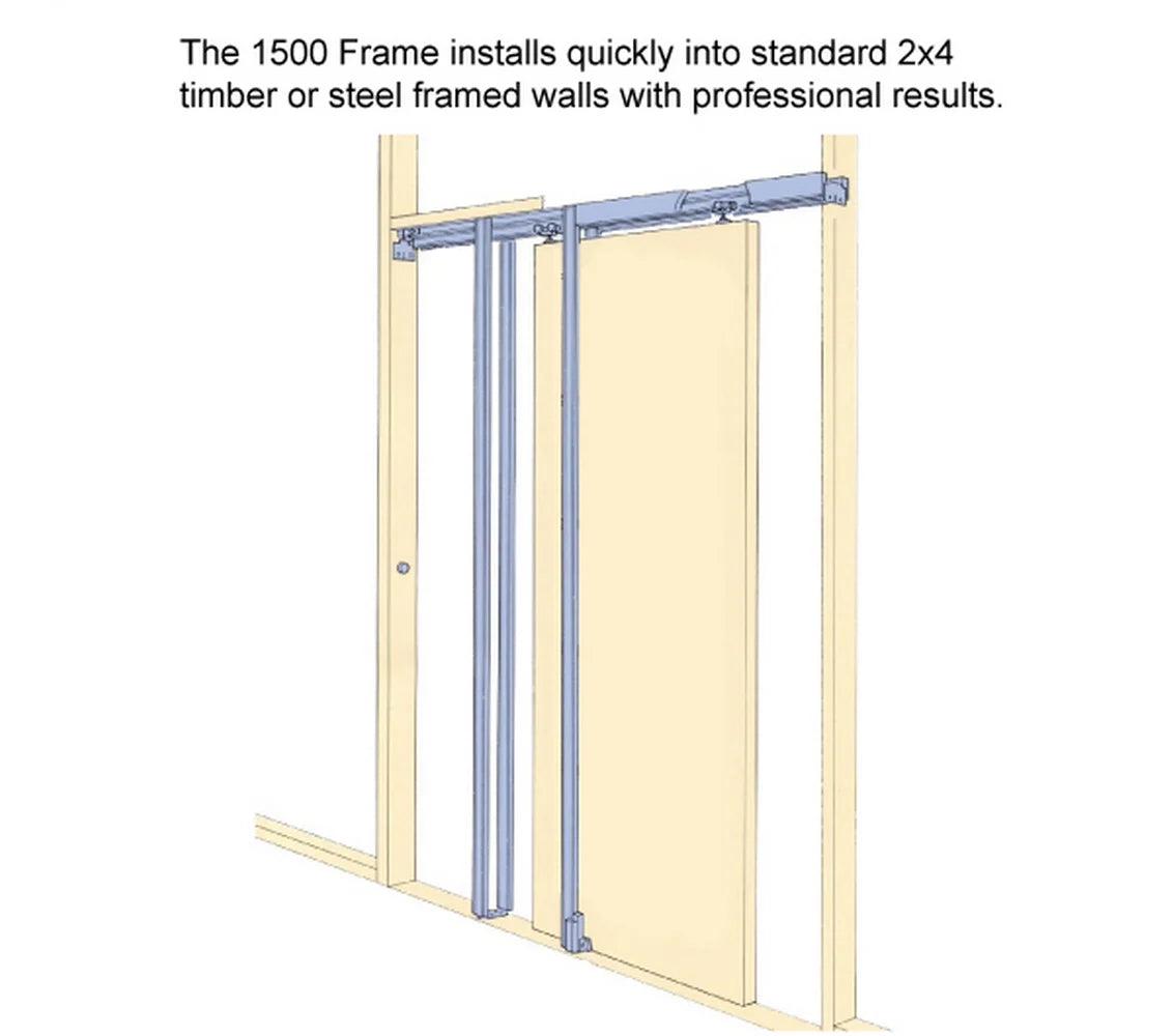 Sliding French Pocket Door 30 x 84 inches Solid Wood with Frosted Glass G202