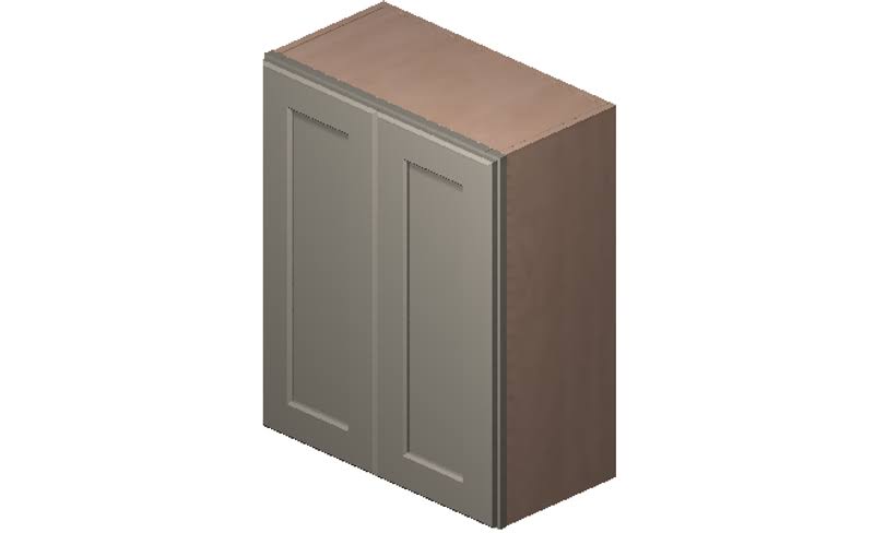 2 Doors 2 Shelves Wall Cabinet High-Density Fiberboard J784