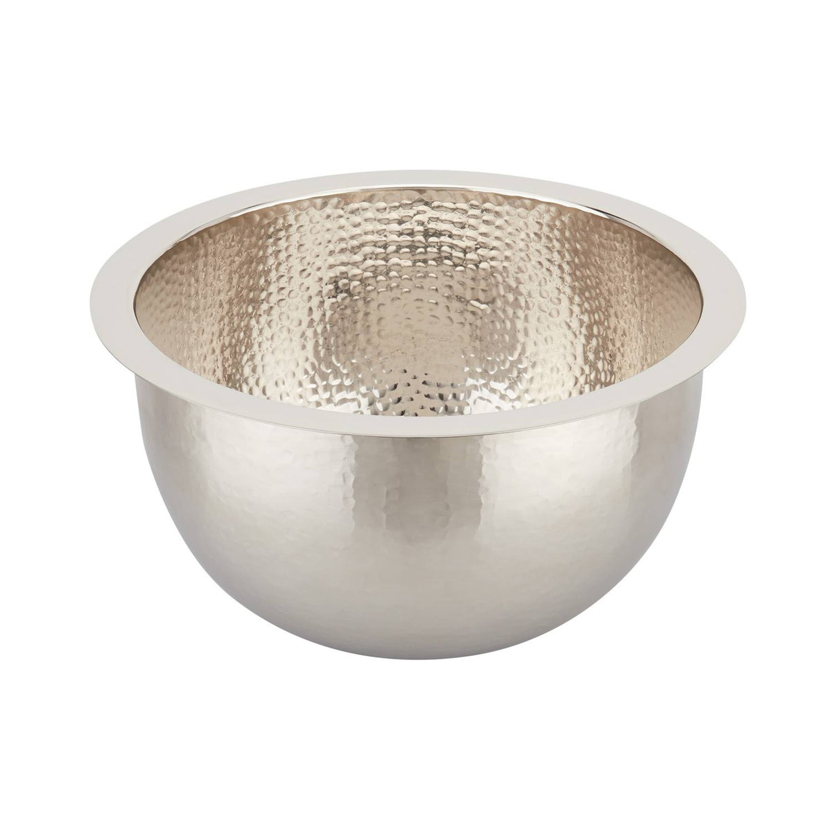 Polished Nickel-Plated Hammered Copper Sink X327771