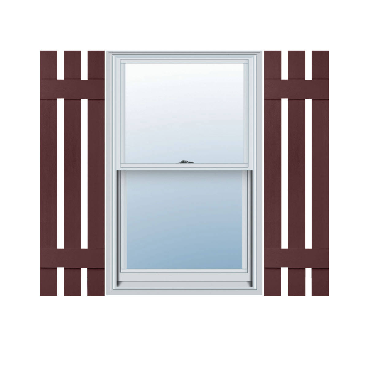 12 inch x 47 inch Vinyl Three Board Spaced Shutters B49623