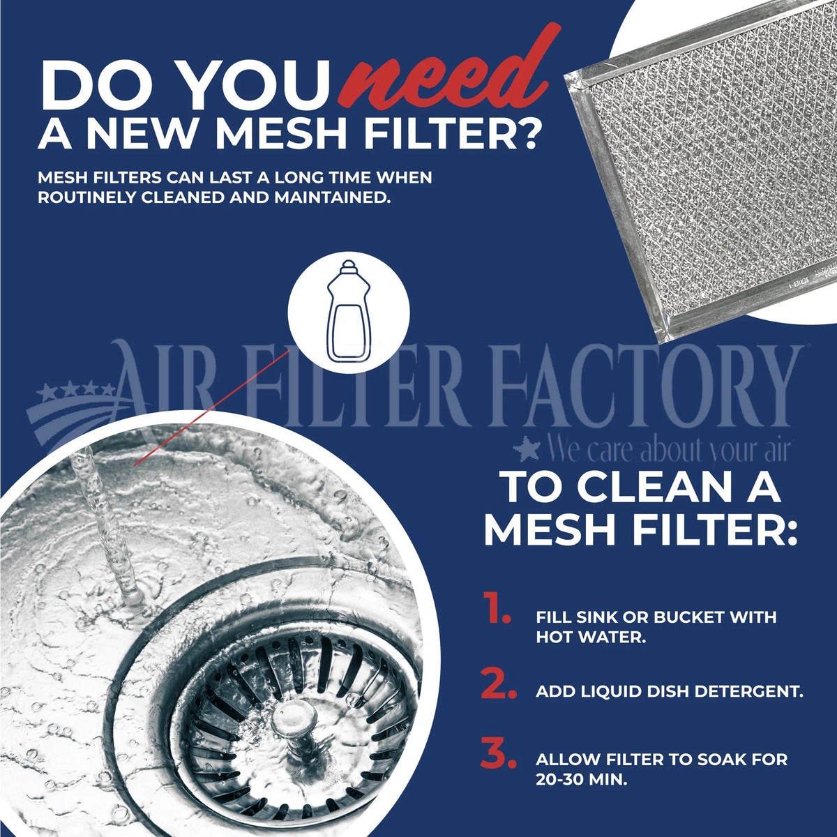 2-Pack Aluminum Grease Range Hood Filters U708134