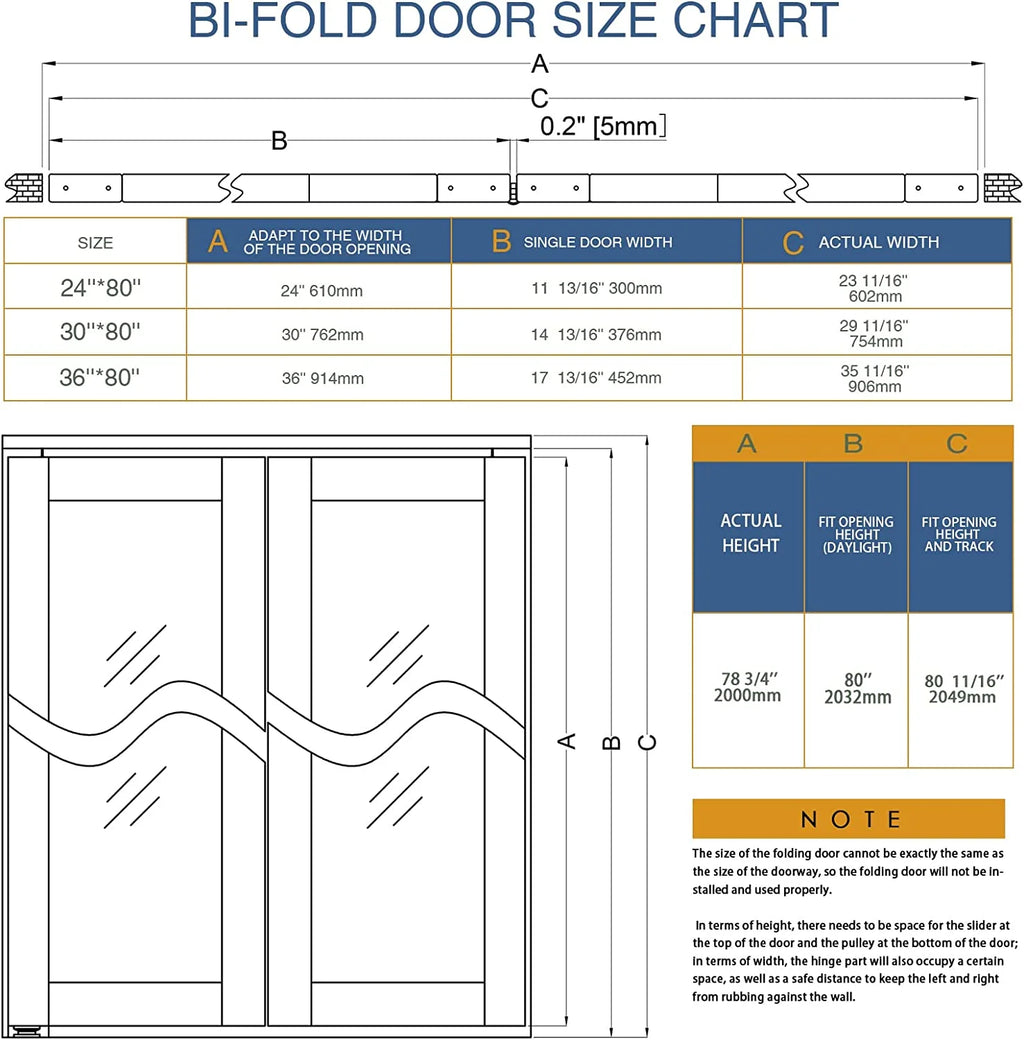 Brown 3-lite MDF Bi-Fold Closet Door W459929