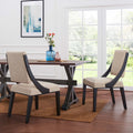 Beige Upholstered Fabric Dining Chairs, Set of 2 H797048