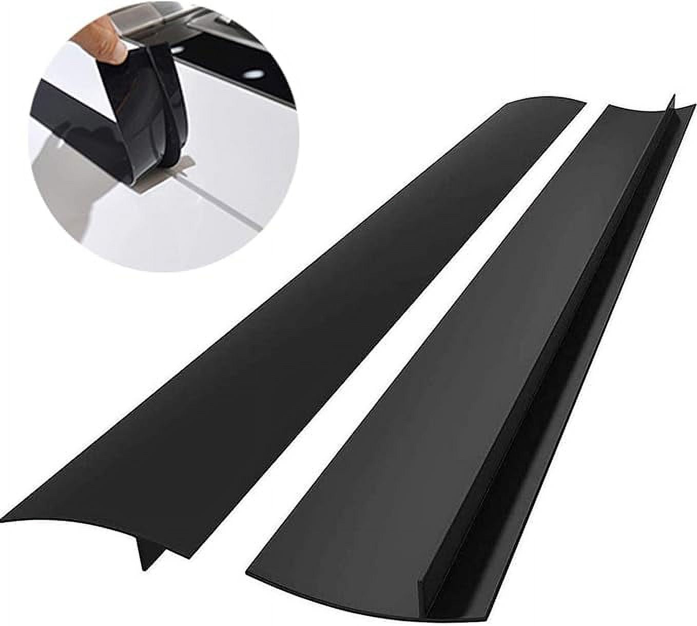 Silicone Stove Gap Covers (2 Pack, 21 Inches, Black) N772