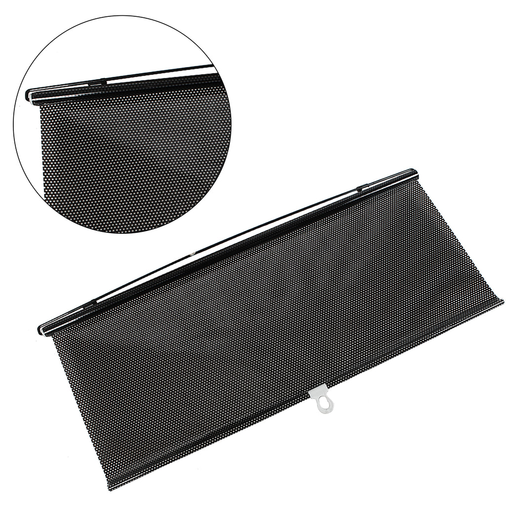 Black PVC Car Sunshade 48.43"x22.05" 1Pc E976013