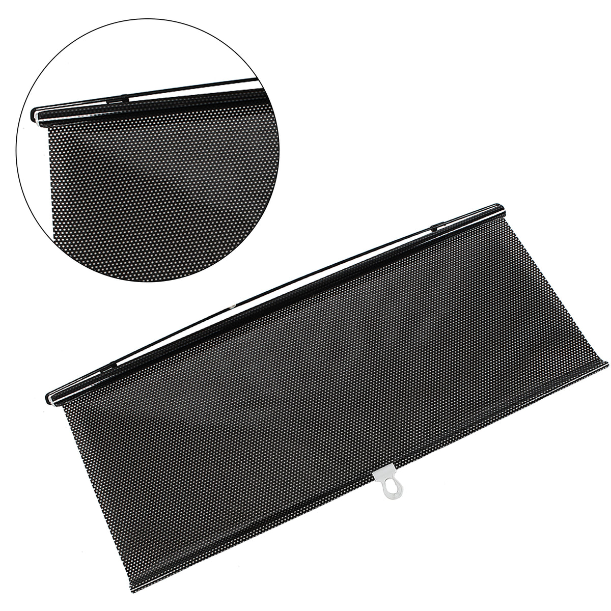Black PVC Car Sunshade 48.43"x22.05" 1Pc E976013
